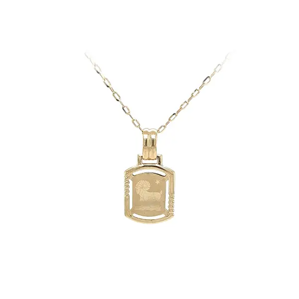 Gold Pendant Sign of the Ram