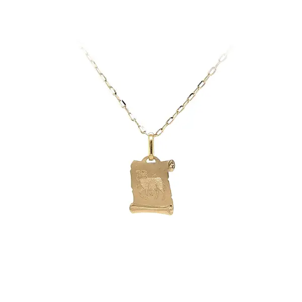 Gold Pendant Sign of the Ram