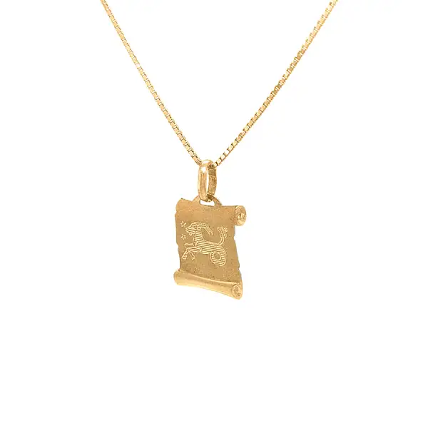 Gold Pendant Sign of the Capricorn