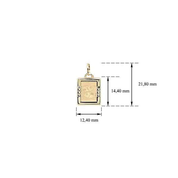 Gold Pendant Sign of the Fish