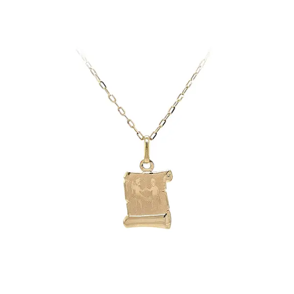 Gold Pendant Sign of the Twins