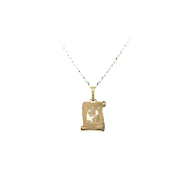 Gold Pendant Aquarius