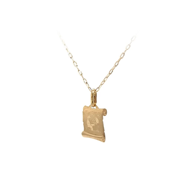 Gold Pendant Aquarius