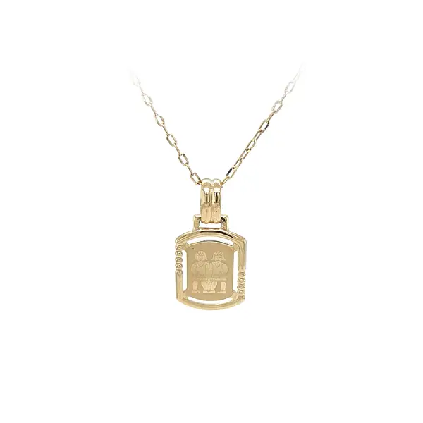 Gold Pendant Gemini