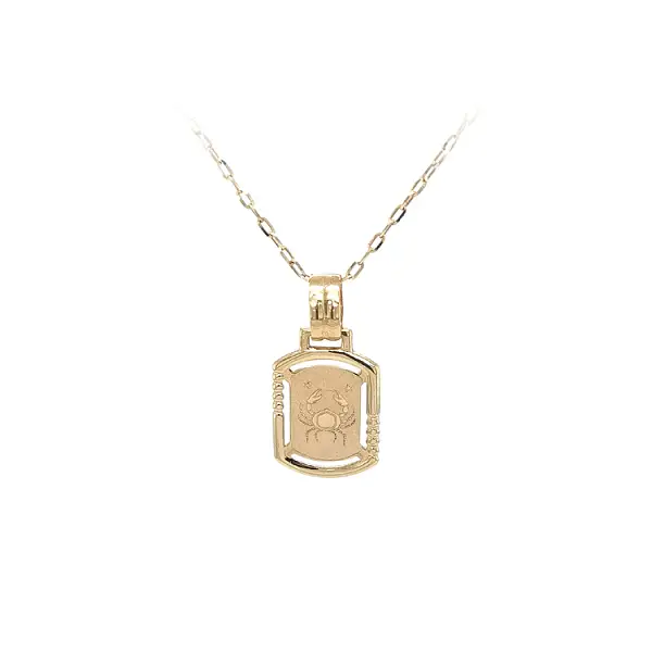 Gold Pendant Sign of the Crab