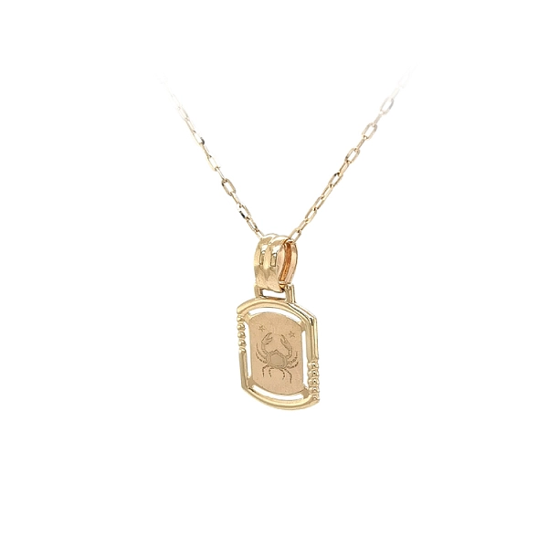Gold Pendant Sign of the Crab