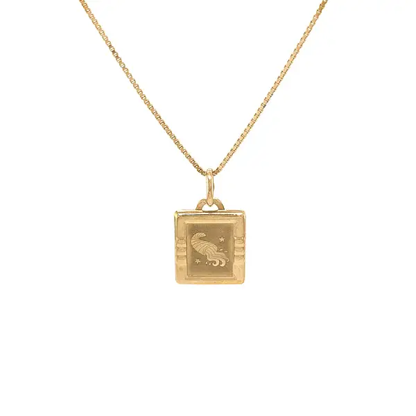 Gold Pendant Aquarius