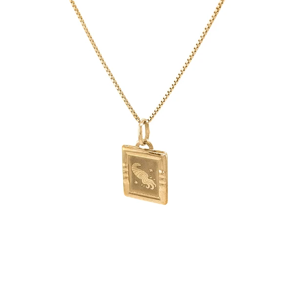 Gold Pendant Aquarius