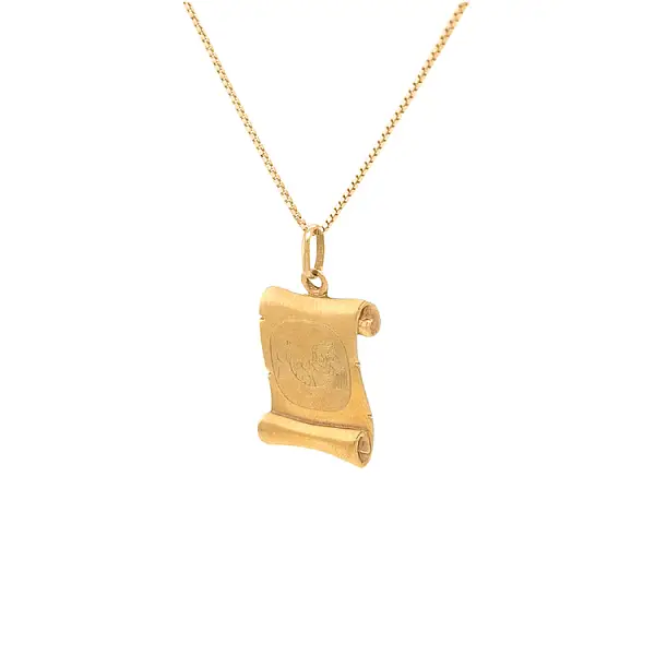 Gold Pendant Aquarius