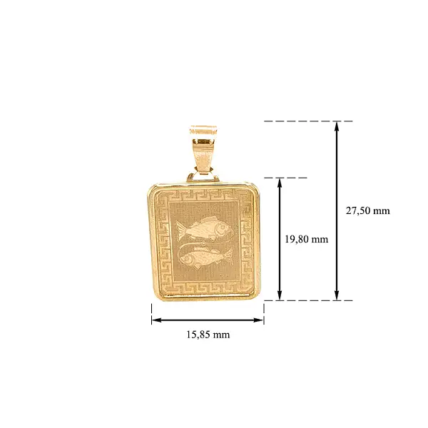 Gold Pendant Sign of the Fish