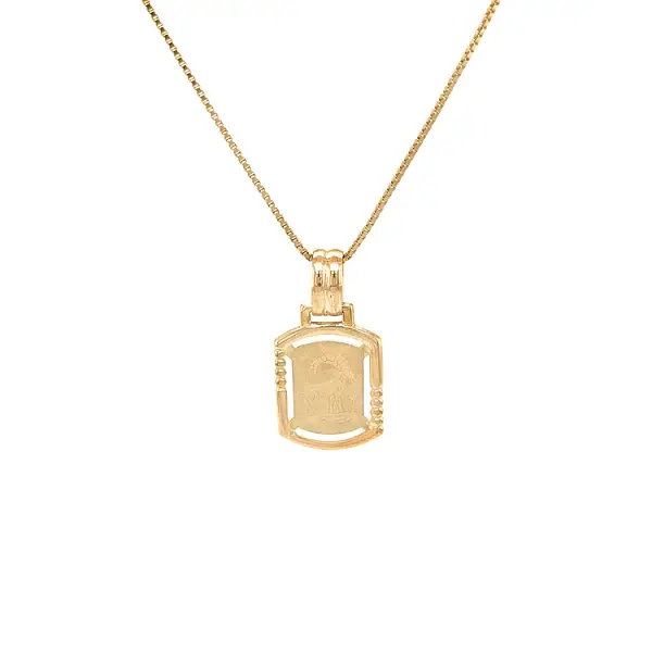 Gold Pendant Sign of the Capricorn