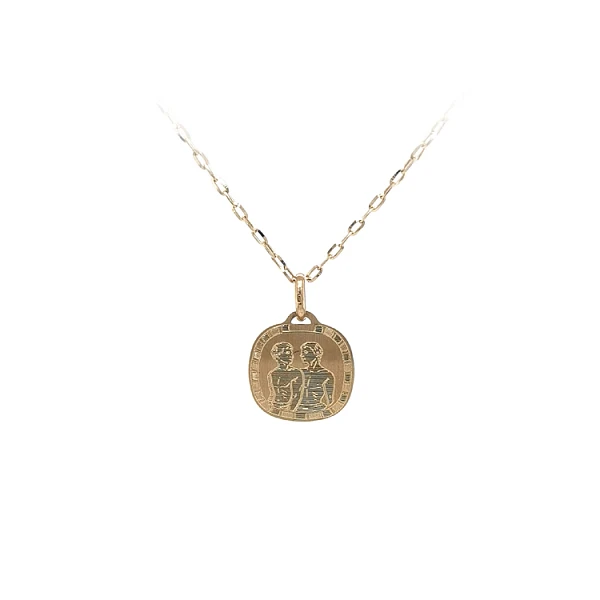 Gold Pendant Sign of the Twins