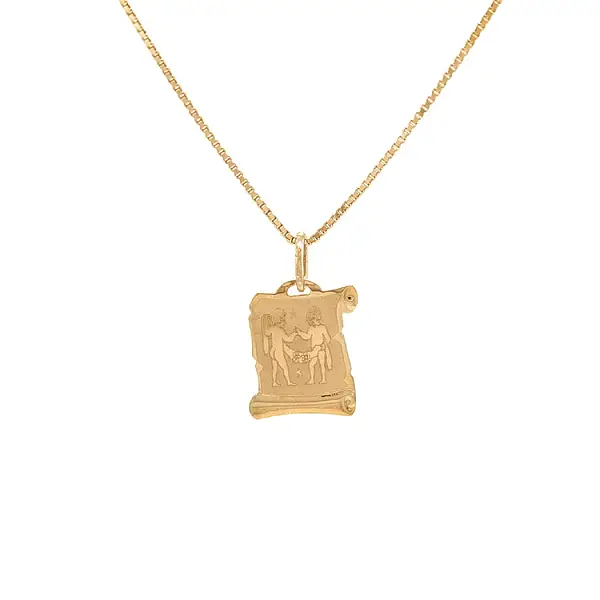 Gold Pendant Sign of the Twins