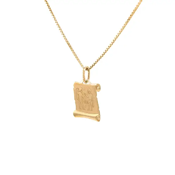 Gold Pendant Sign of the Twins