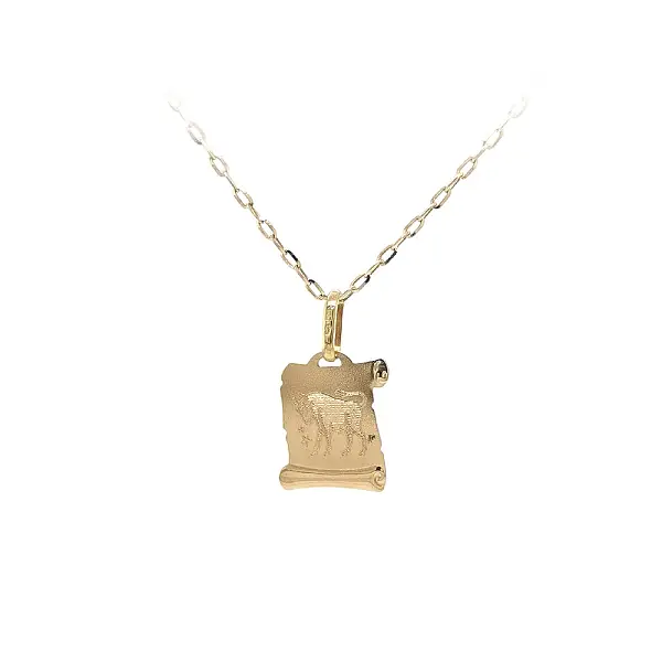 Gold Pendant Sign of the Bull