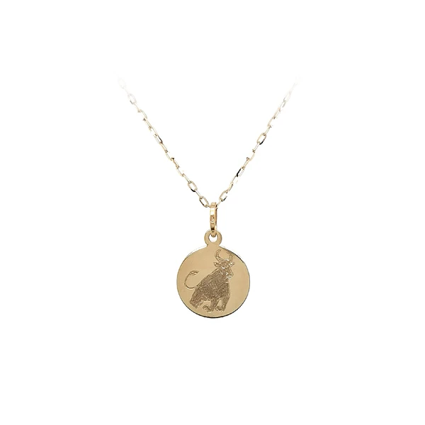 Gold Pendant Sign of the Bull