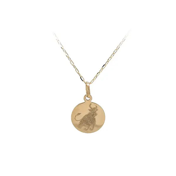 Gold Pendant Sign of the Bull