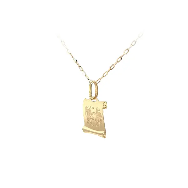 Gold Pendant Sign of the Twins