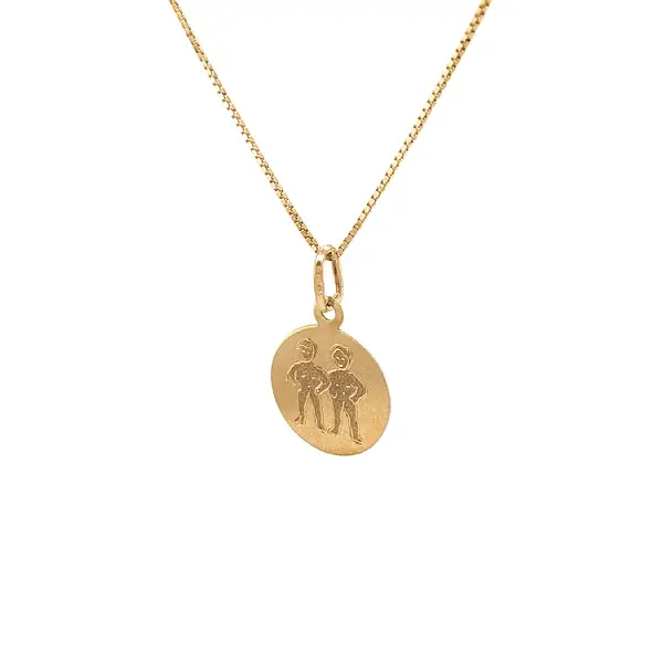 Gold Pendant Sign of the Twins