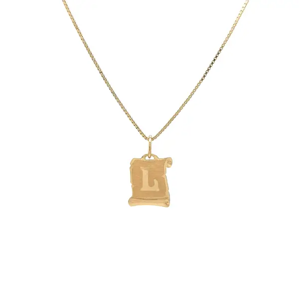 Gold Pendant Letter L