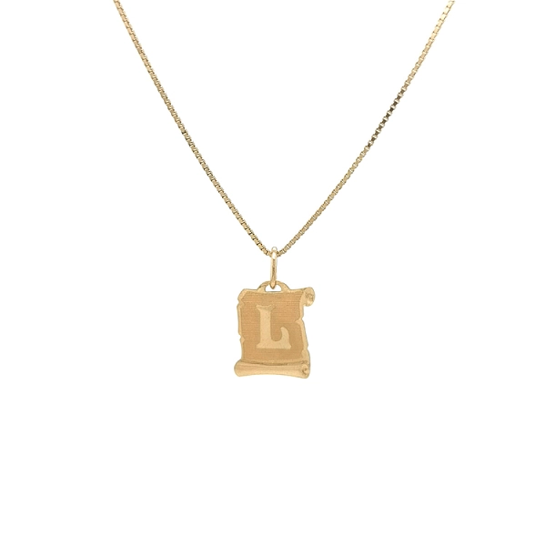 Gold Pendant Letter L