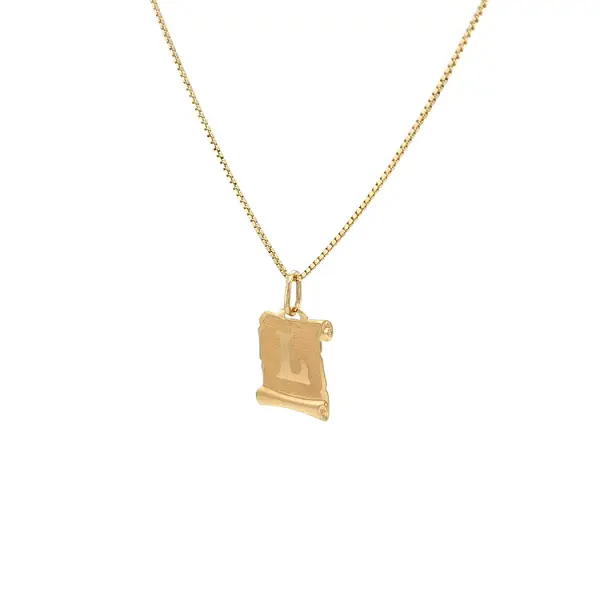 Gold Pendant Letter L