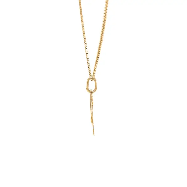 Gold Pendant Letter P