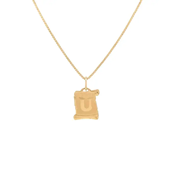 Gold Pendant Letter U
