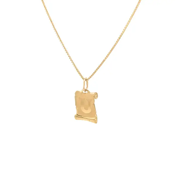 Gold Pendant Letter U