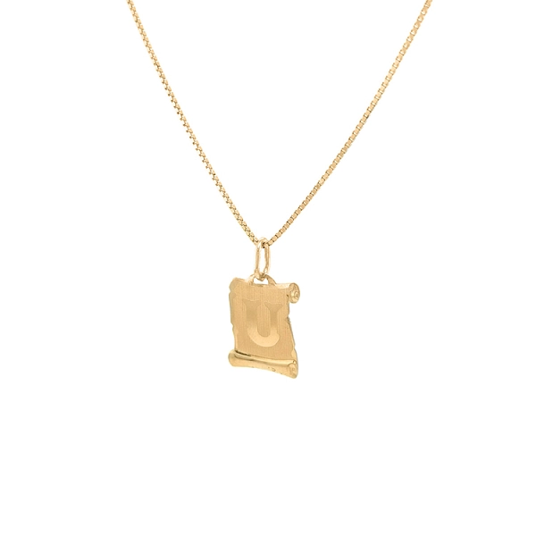 Gold Pendant Letter U