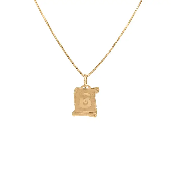 Gold Pendant Letter B