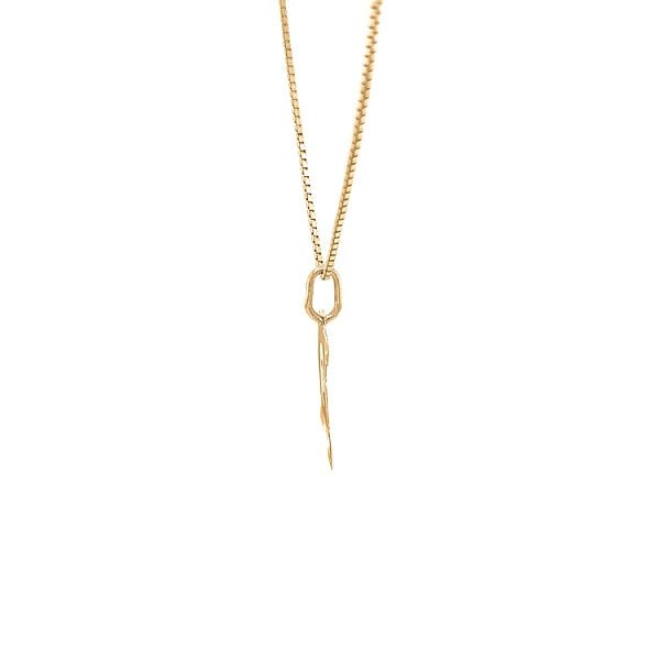 Gold Pendant Letter B
