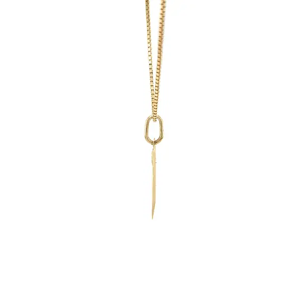 Gold Pendant Letter W