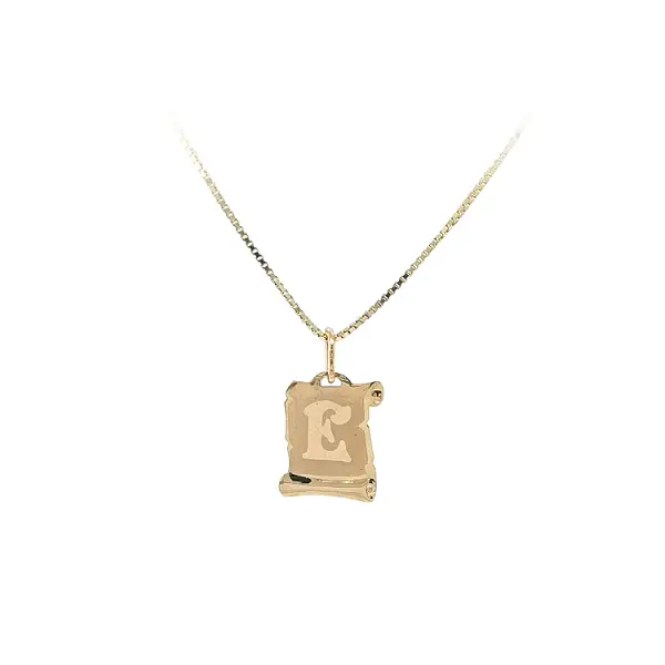 Gold Pendant Letter E