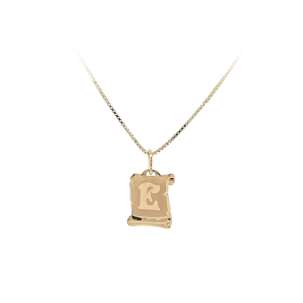 Gold Pendant Letter E