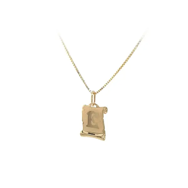 Gold Pendant Letter E