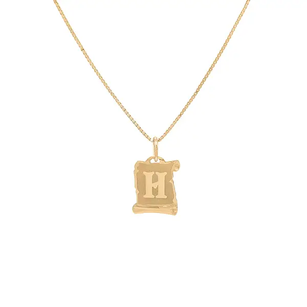 Gold Pendant Letter H