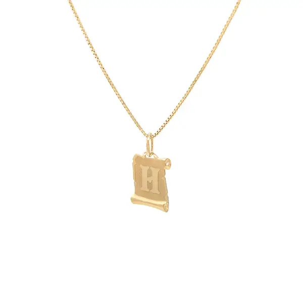 Gold Pendant Letter H