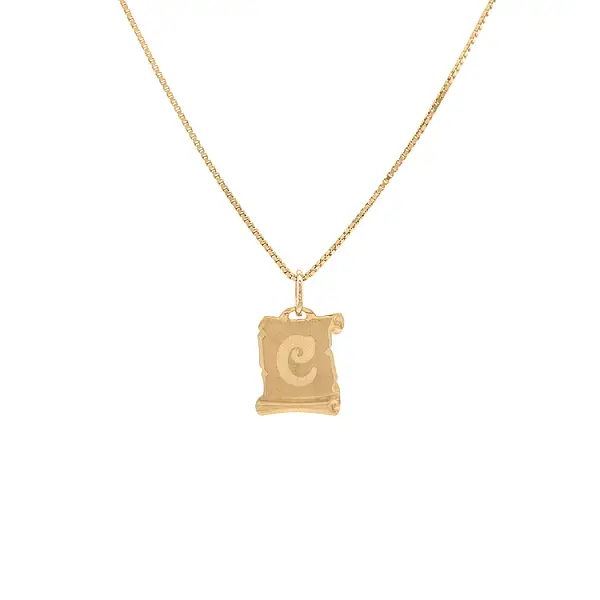 Gold Pendant Letter C