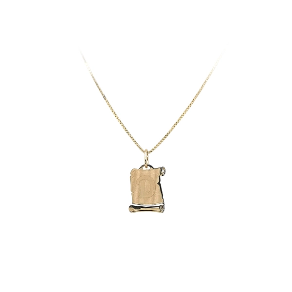 Gold Pendant Letter D