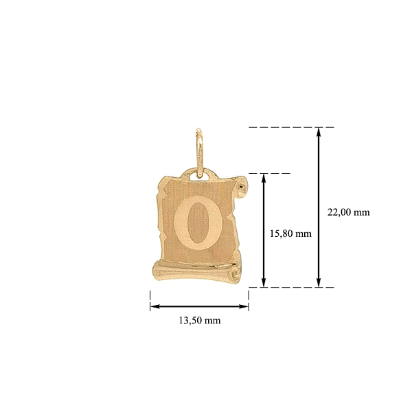 Gold Pendant Letter O
