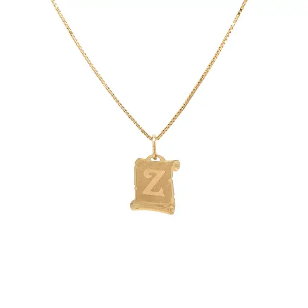 Gold Pendant Letter Z