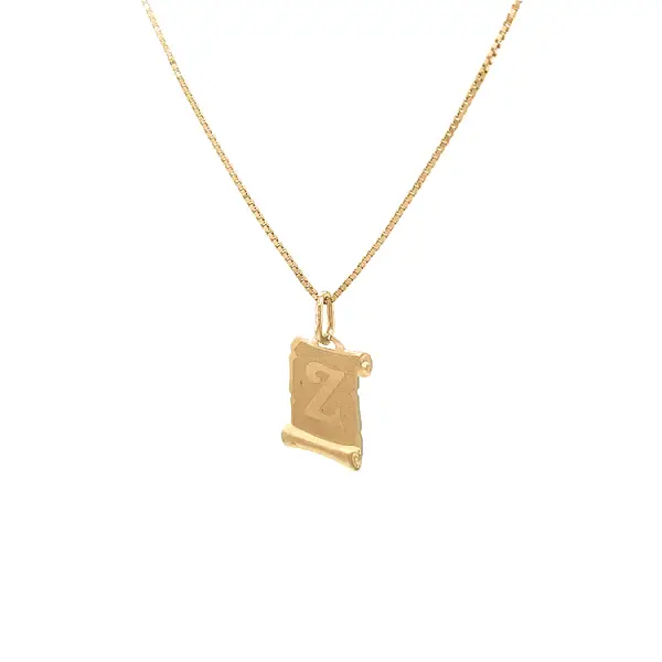 Gold Pendant Letter Z