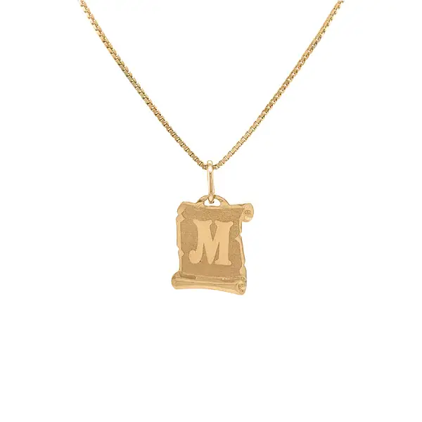 Gold Pendant Letter M