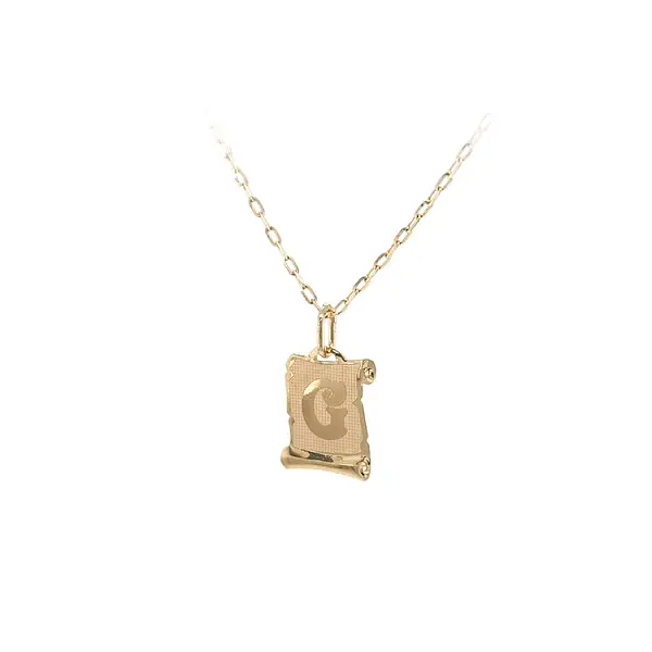 Gold Pendant Letter G