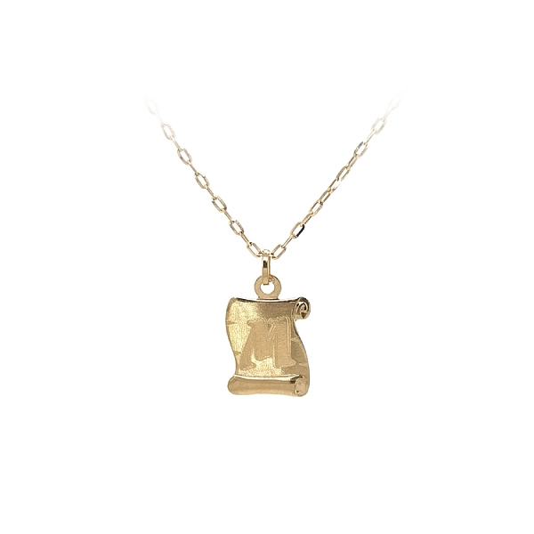 Gold Pendant Letter M