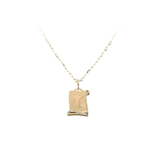 Gold Pendant Letter T