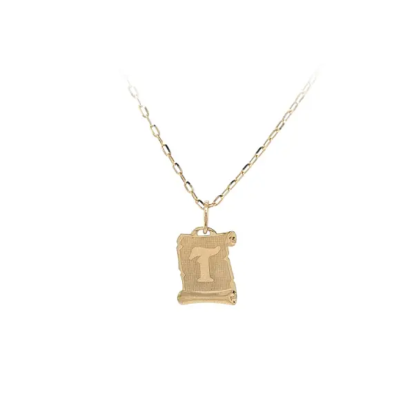 Gold Pendant Letter T