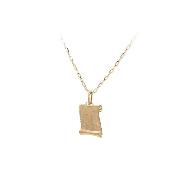 Gold Pendant Letter T
