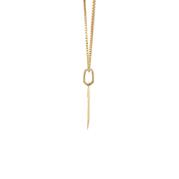 Gold Pendant Letter V